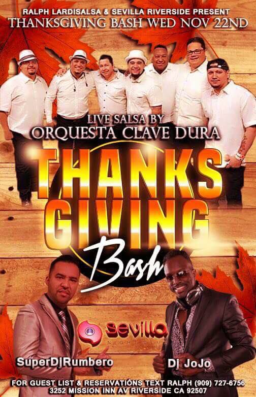 Sevilla Thanksgiving Bash 3Rooms!