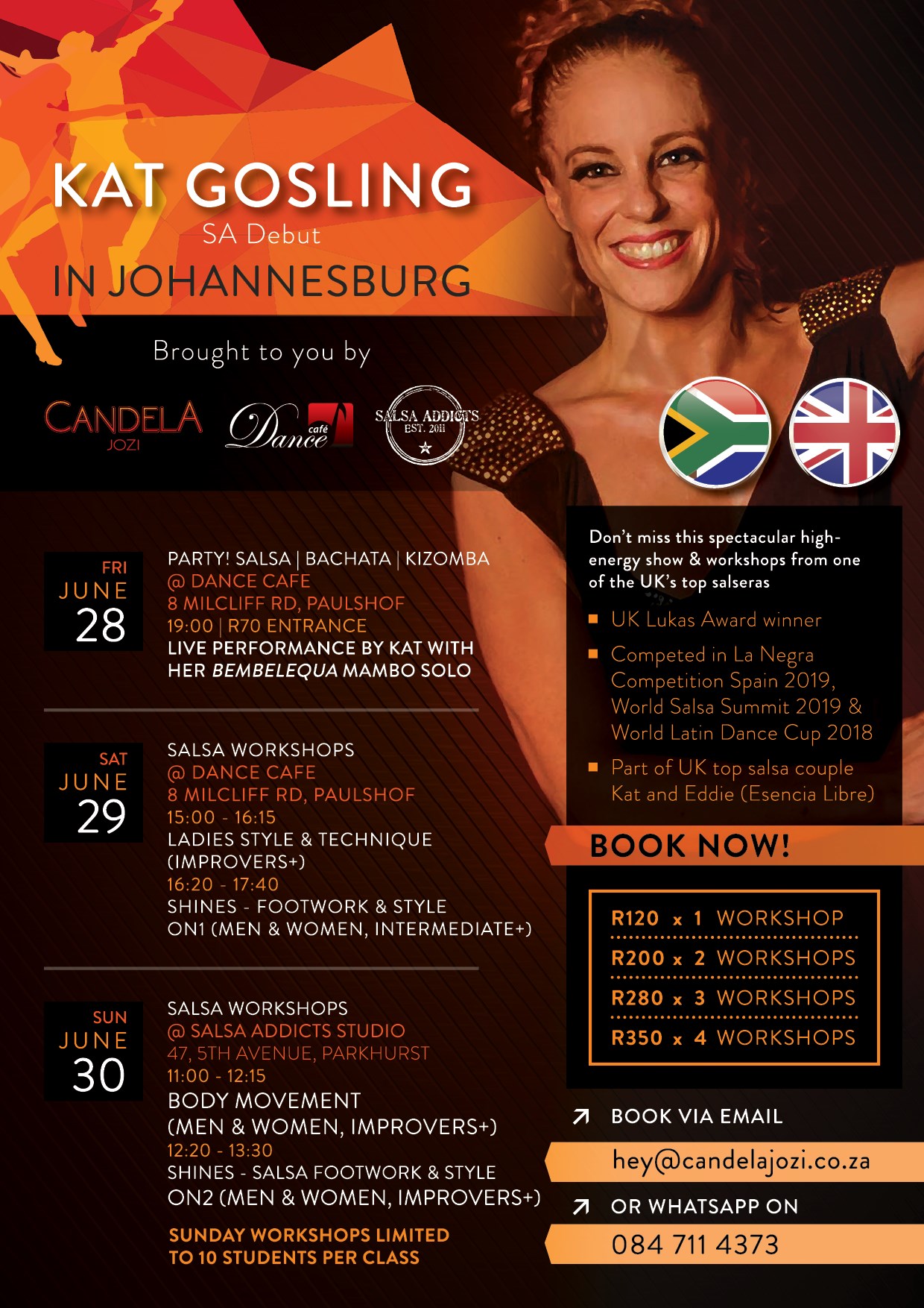 Kat Gosling salsa workshops JHB!
