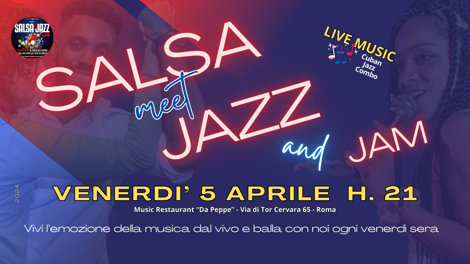 Salsa Meet Jazz & Jam Venerdรฌ 5 Aprile dalle ore 21