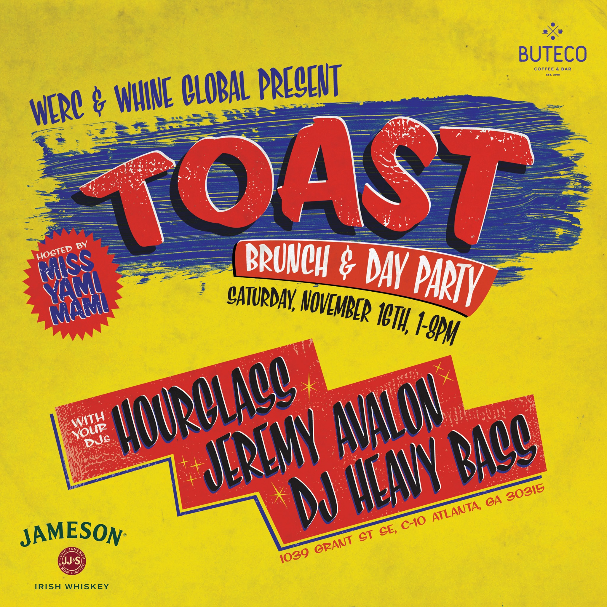 WERC Crew + Whine Global presents: TOAST (Brunch & Day Party)