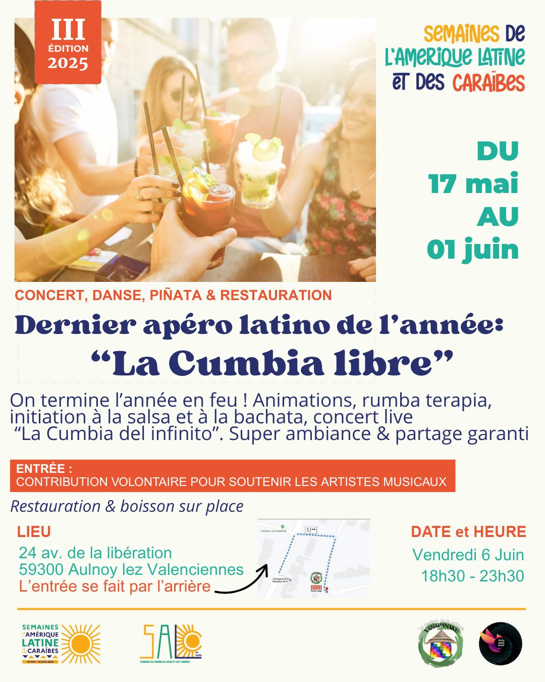 Dernier Apéro Latino de l'année "La Cumbia libre"
