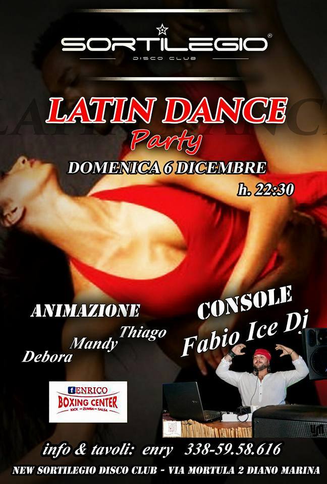 LATIN DANCE Party DOMENICA al SORTILEGIO