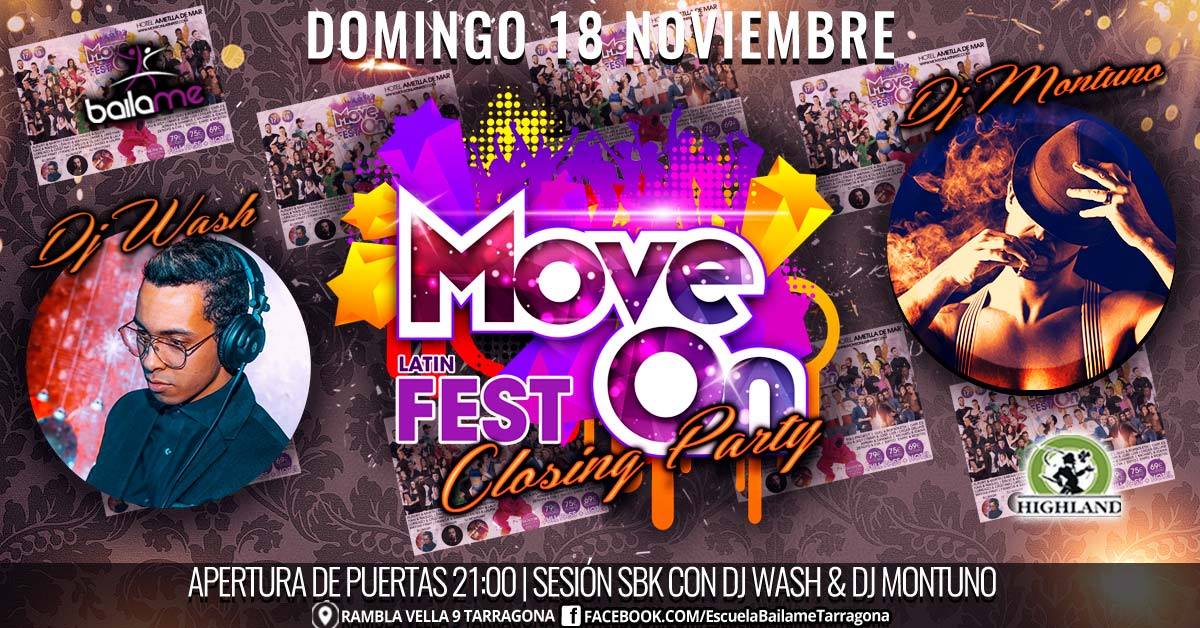 Closing Party MoveOn Latin Fest - Domingo 18 Noviembre Highland