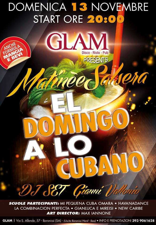 Matinee Salsera Glam El Domingo A Lo Cubano