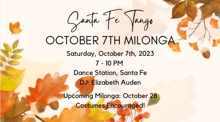 Oct 7th Dance Station Milonga