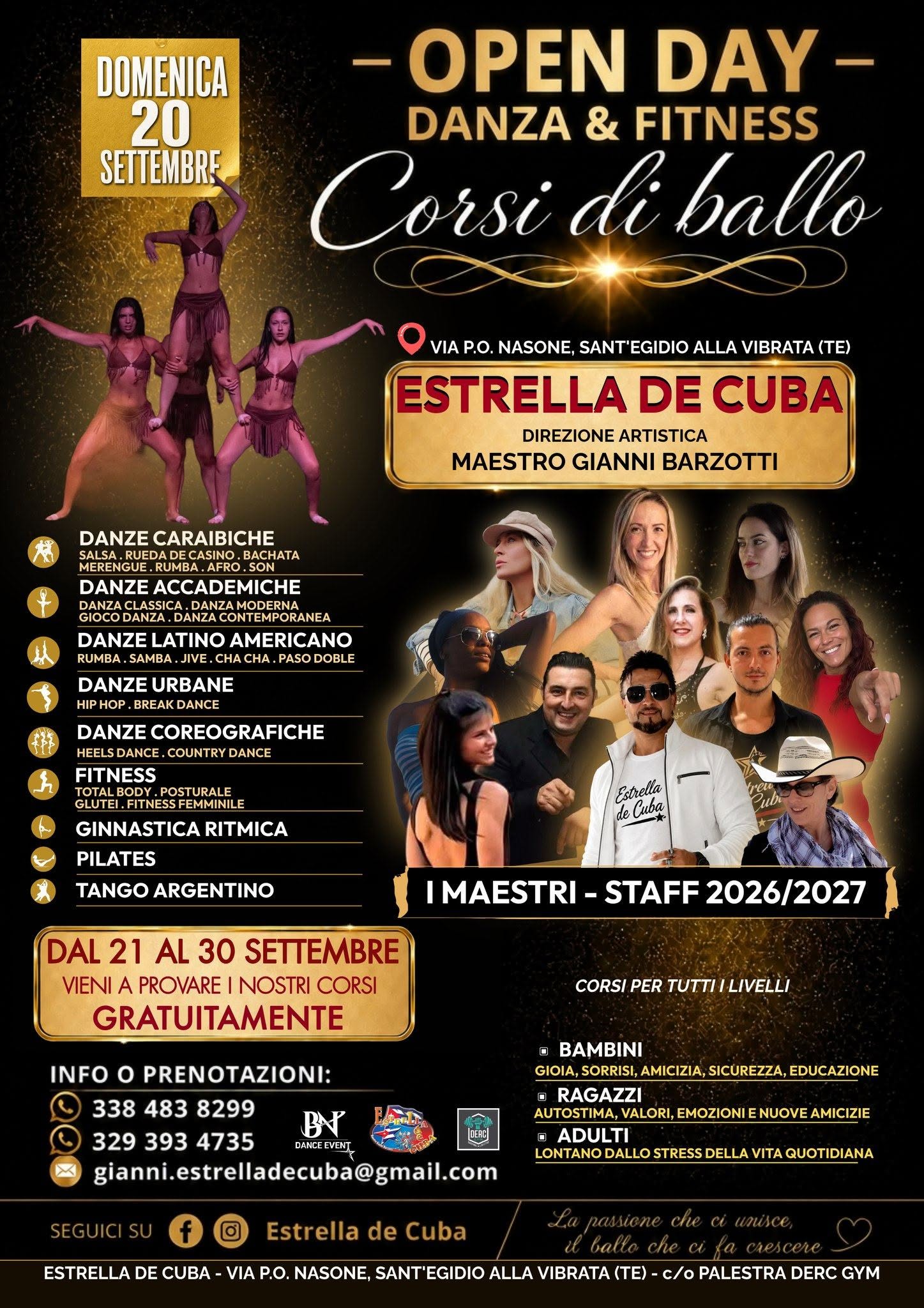 20 SETTEMBRE 2026 - OPEN DAY - ESTRELLA DE CUBA