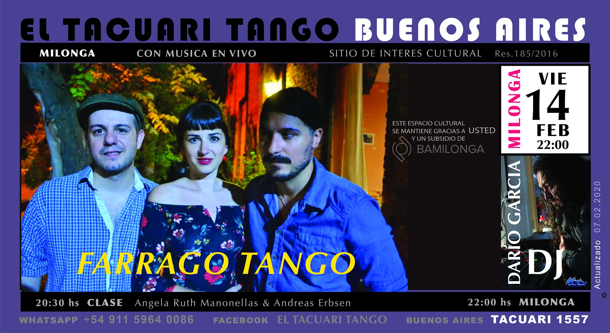 Viernes de milonga + Fárrago Tango