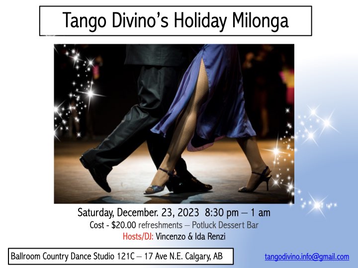Tango Divino Holiday Milonga