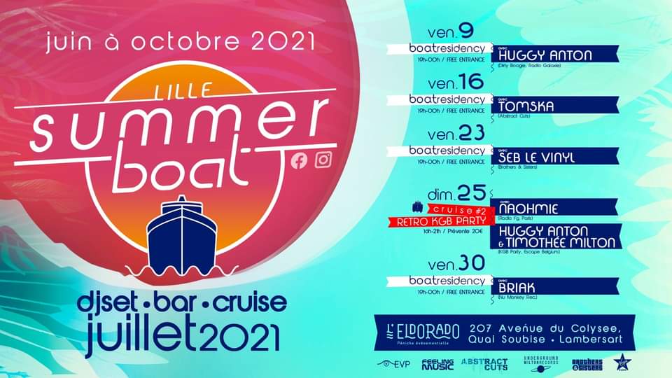 LILLE SUMMER BOAT 2021 "RESIDENCY" Music By Tomska (Bar - Dj Set)