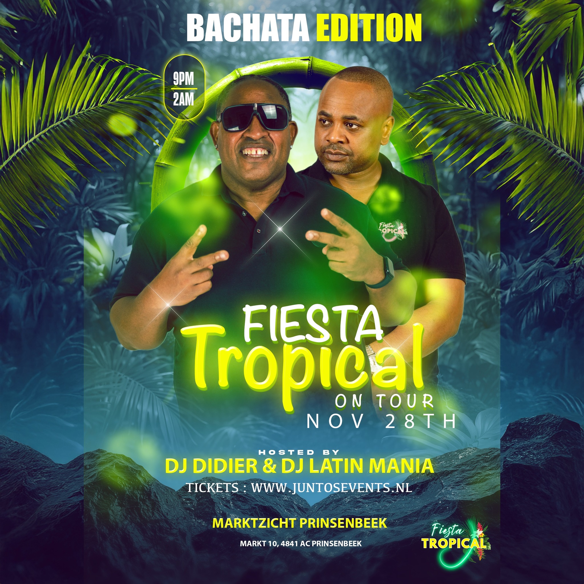 Fiesta Tropical On Tour Vr. 28 Nov Marktzicht Prinsenbeek ๐ด Bachata Edition ๐ด