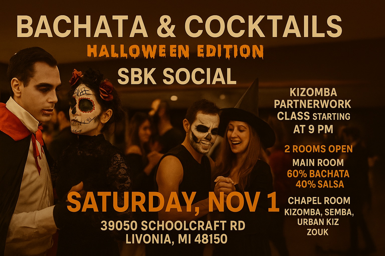 Bachata & Cocktails SBK Halloween Edition
