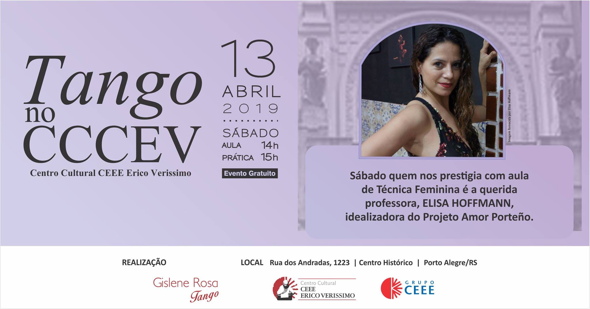Tango no CCCEV com a professora Elisa Hoffmann