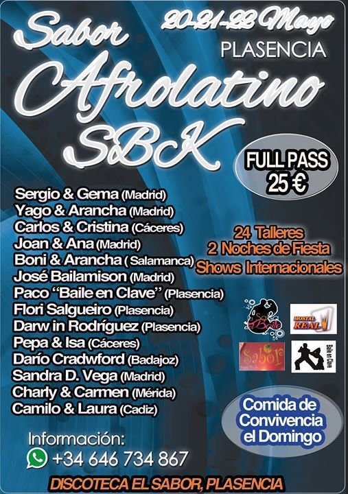 SABOR AFROLATINO SBK (Plasencia, Mayo 2016)