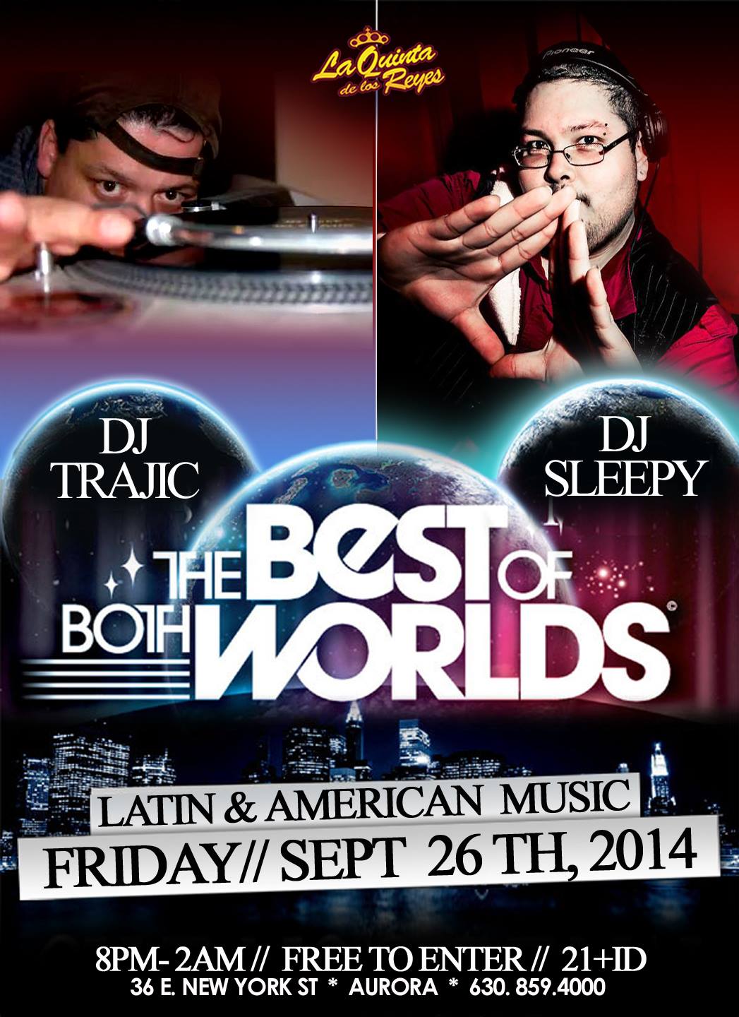 PARTY WITH MUSIC OF BOTH WORLDS *LATIN & AMERICAN*