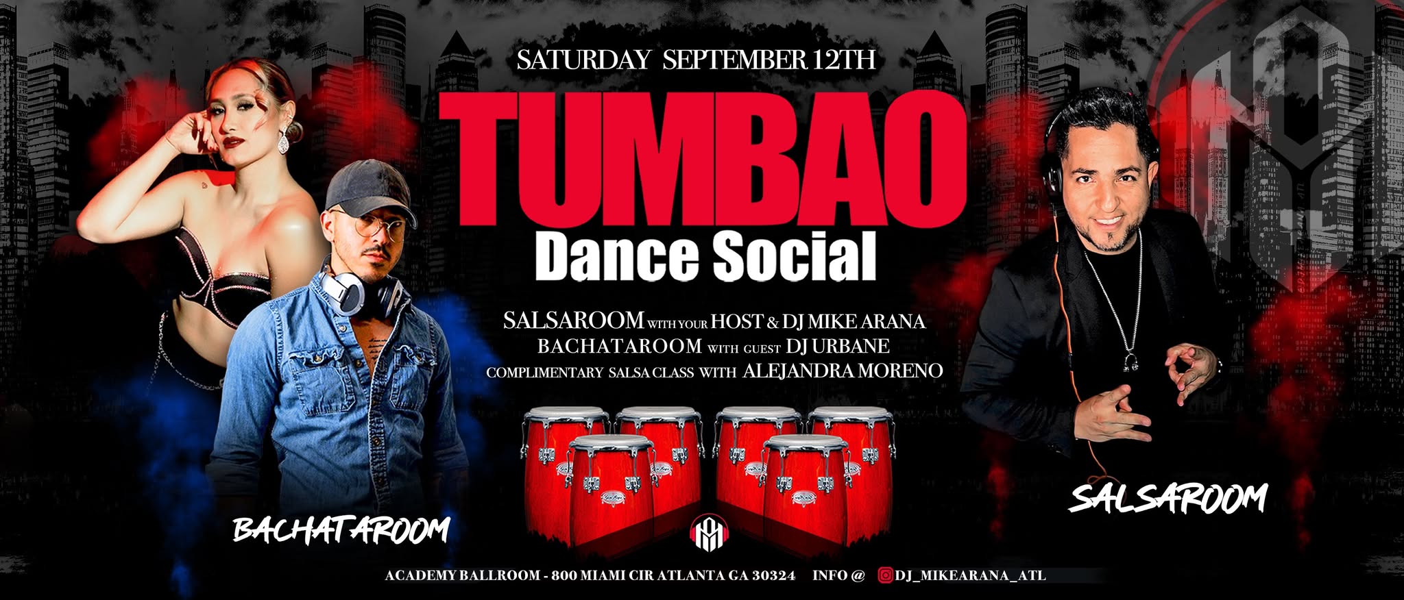 TUMBAO DANCE Social (2 ROOMS , Complimentary CLASS )