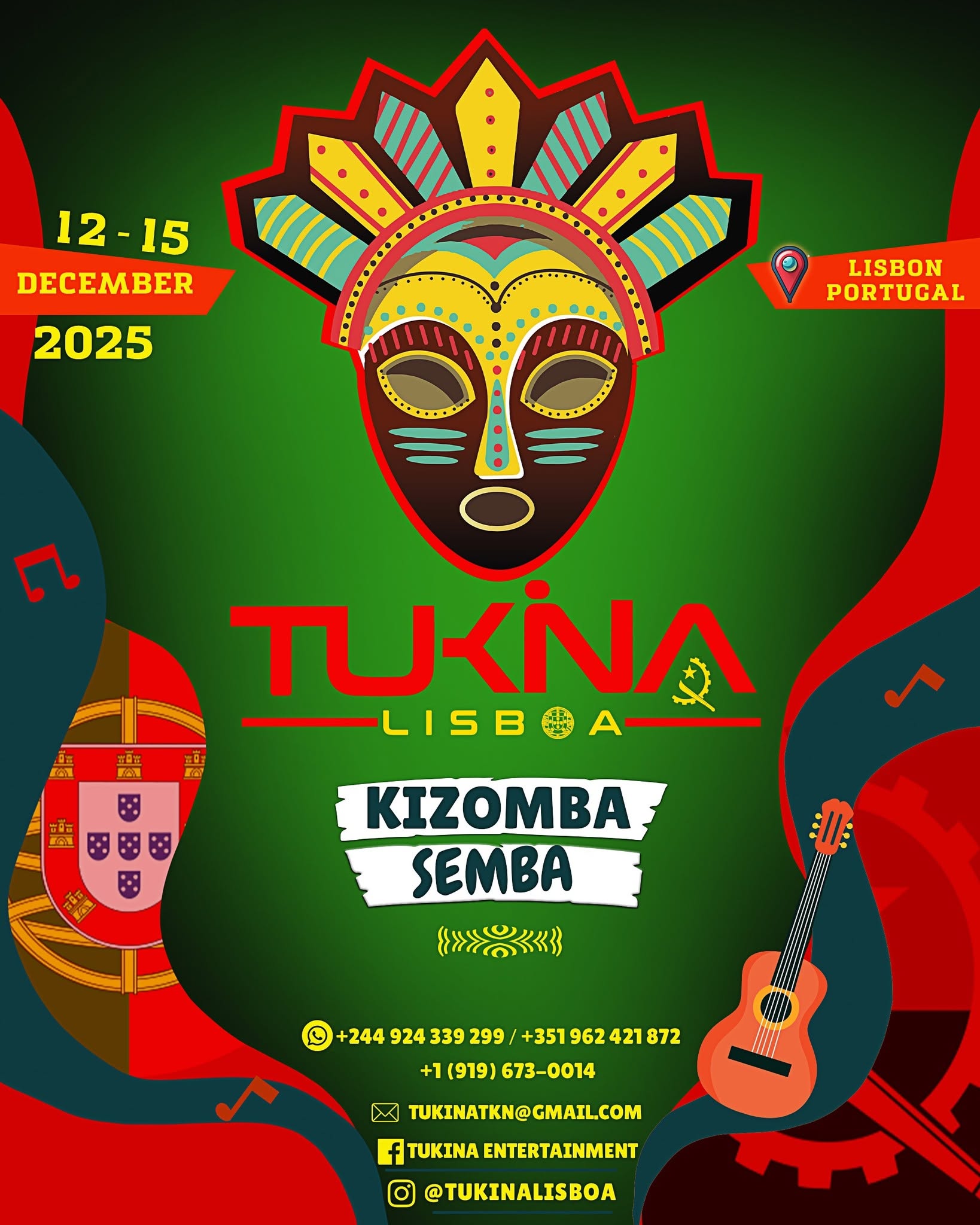 Tukina Lisboa Kizomba & Semba Festival in Lisbon 12-15 DEC 2025