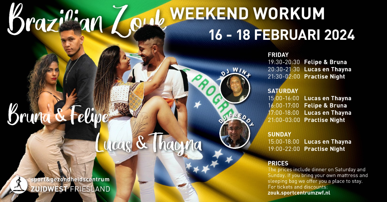Brazilian Zouk Weekend with Lucas & Thayna and Felipe & Bruna