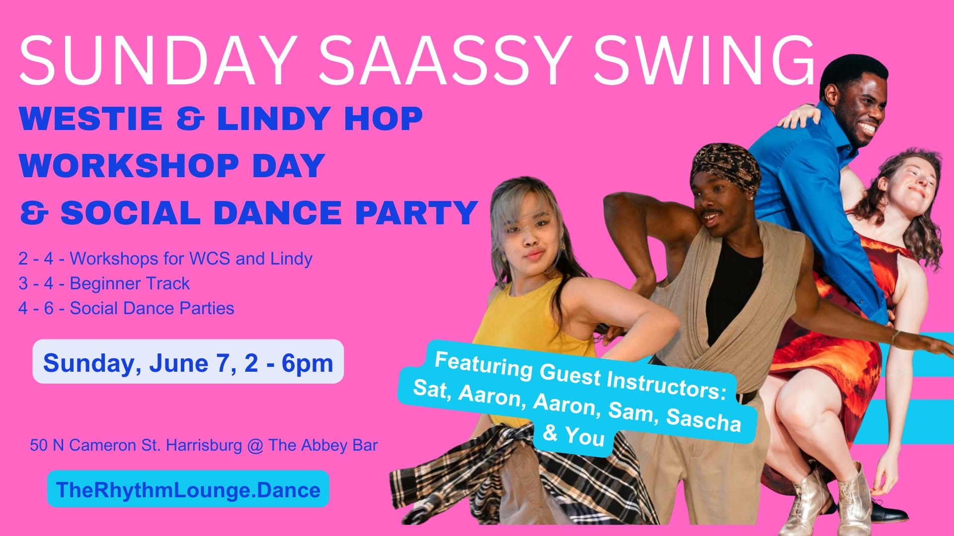 Sunday SAASSY SWING - Lindy & West Coast Workshops & Dance