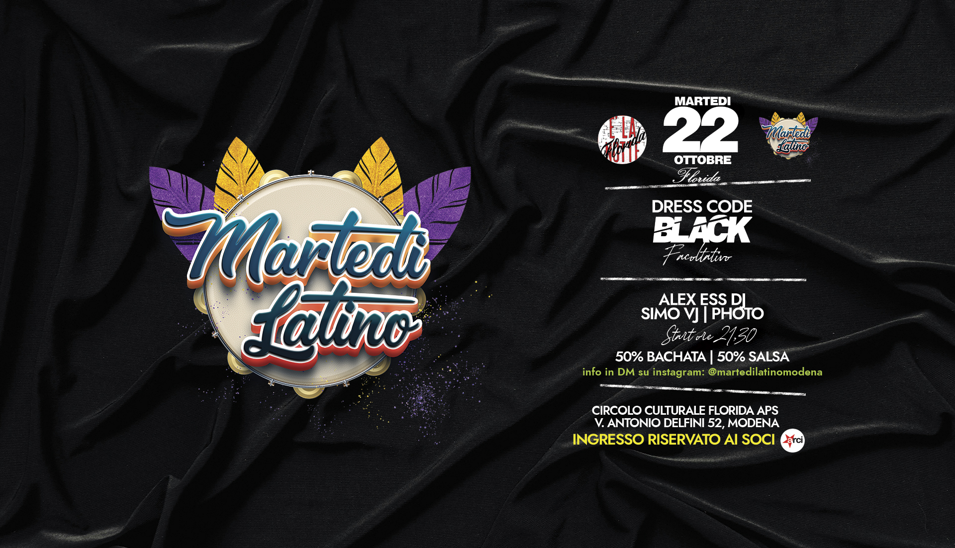22 10 - Martedì Latino al Florida - Dress Code Black
