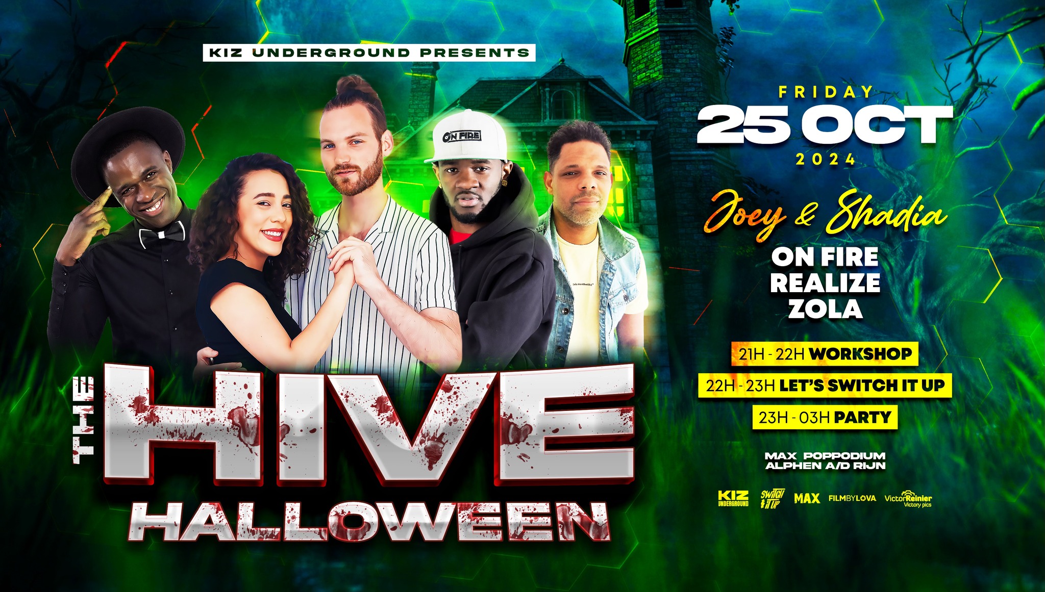 Kiz underground THE HIVE Halloween edition with: Generation Kiz x On fire x Zola x Realize