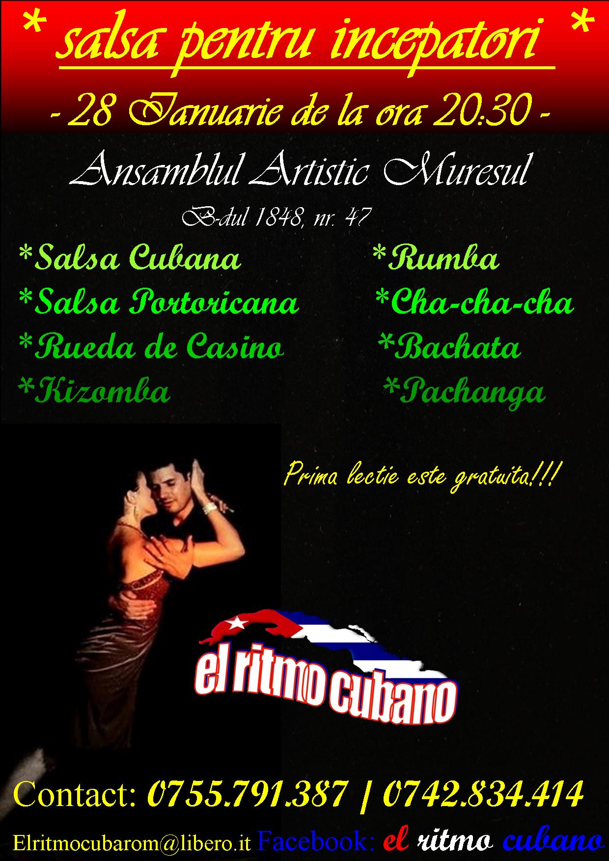Curs de salsa pentru incepatori!!!! EL RITMO CUBANO