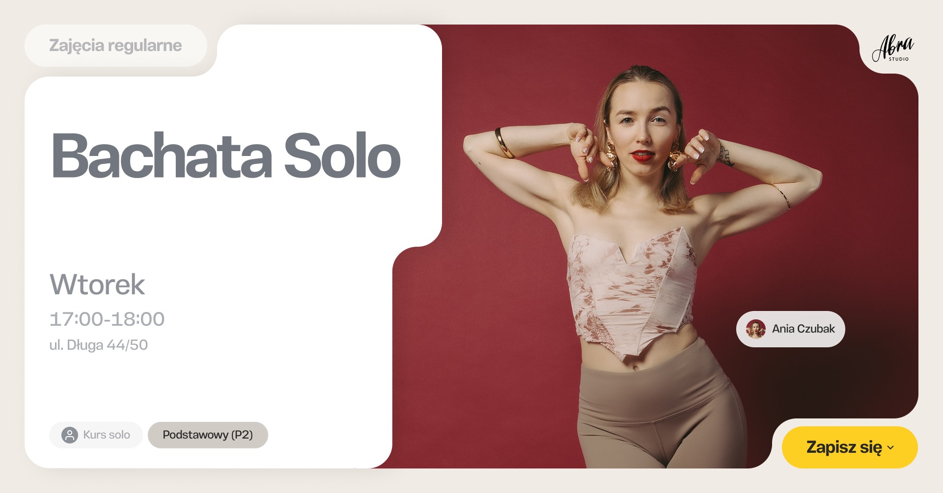 Bachata Solo z Anią Czubak poziom podstawowy (P2)