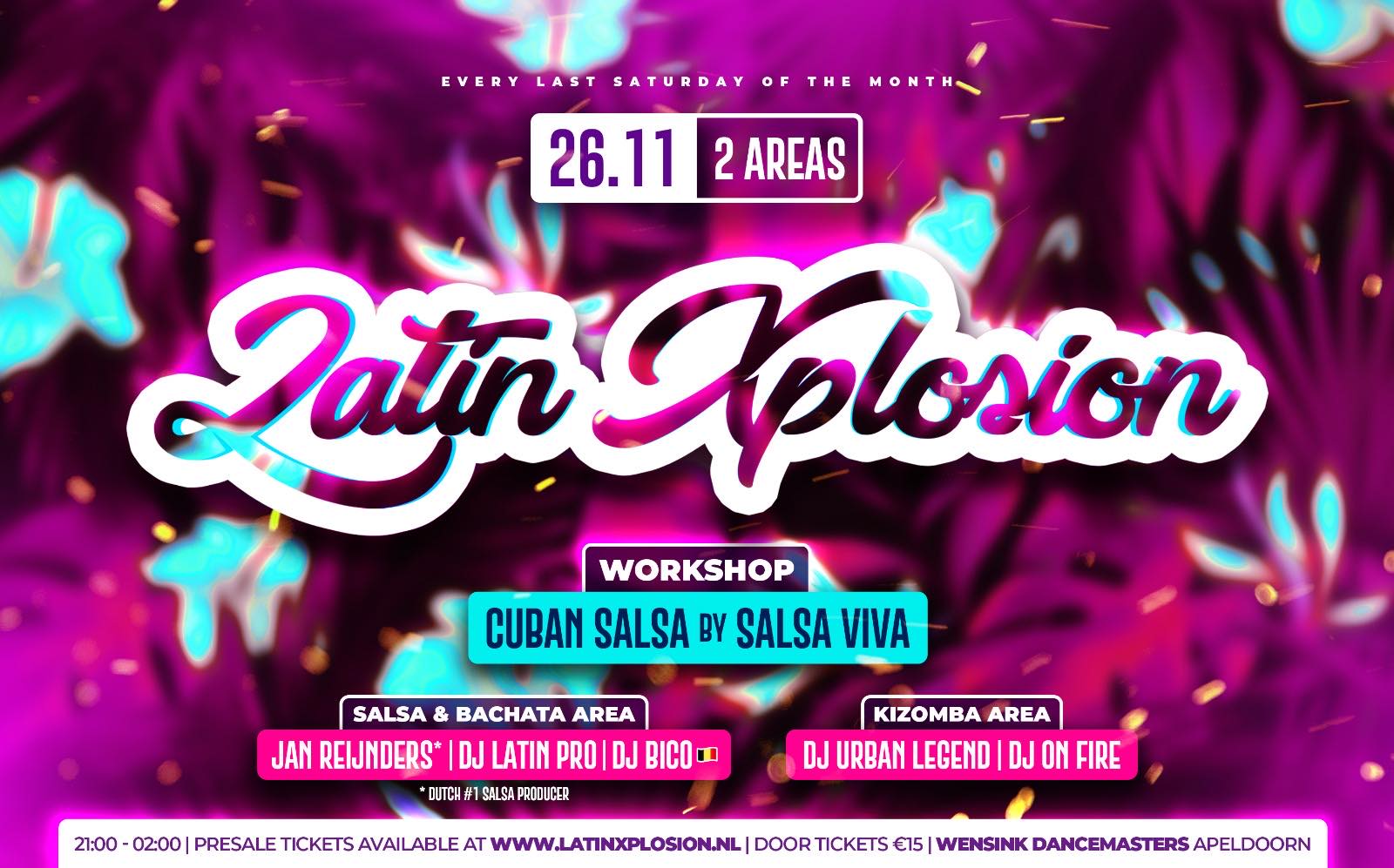 ☆LATIN-X-PLOSION☆ 2 Area's Salsa & Bachata Kizomba