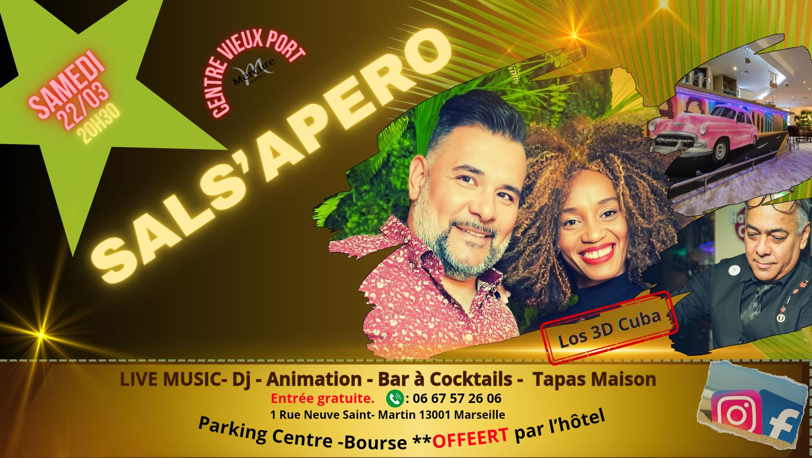 SALS'Apero Hôtel Mercure avec LYLY DE CUBA 🎧 & 🎤 ALBERTO POLLAN
