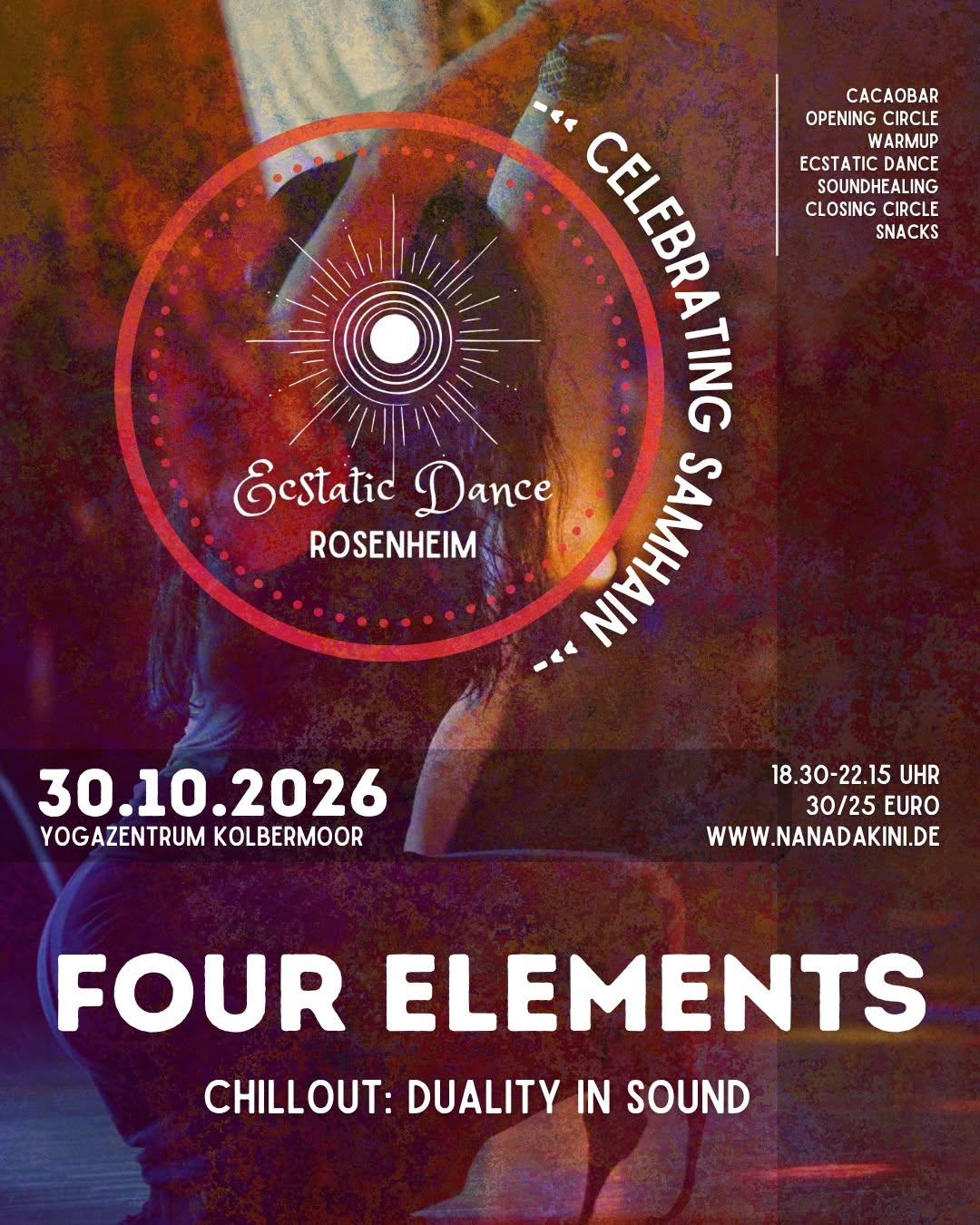 ✦ CELEBRATING SAMHAIN ✦ 30.10. ✦ w FOUR ELEMENTS, Nana Dakini & Flora