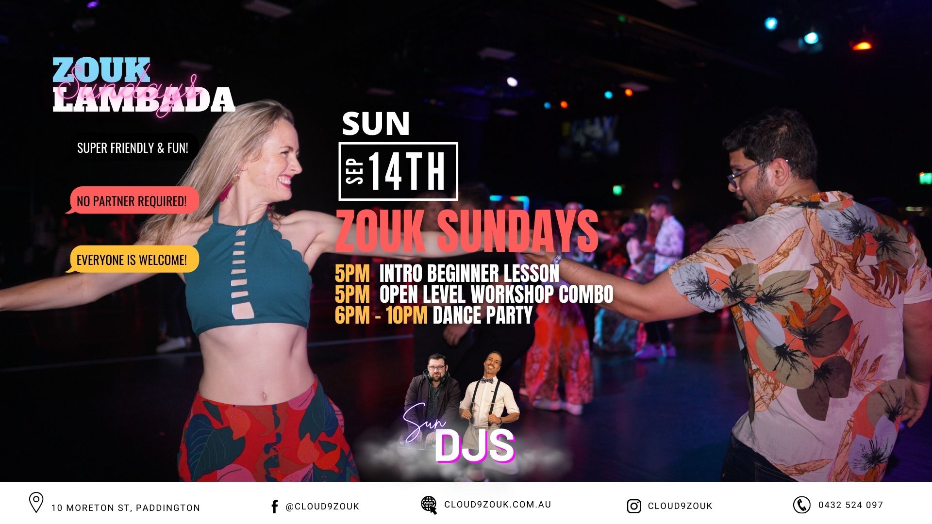Zouk & Lambada Sundays 14th Sep 2025