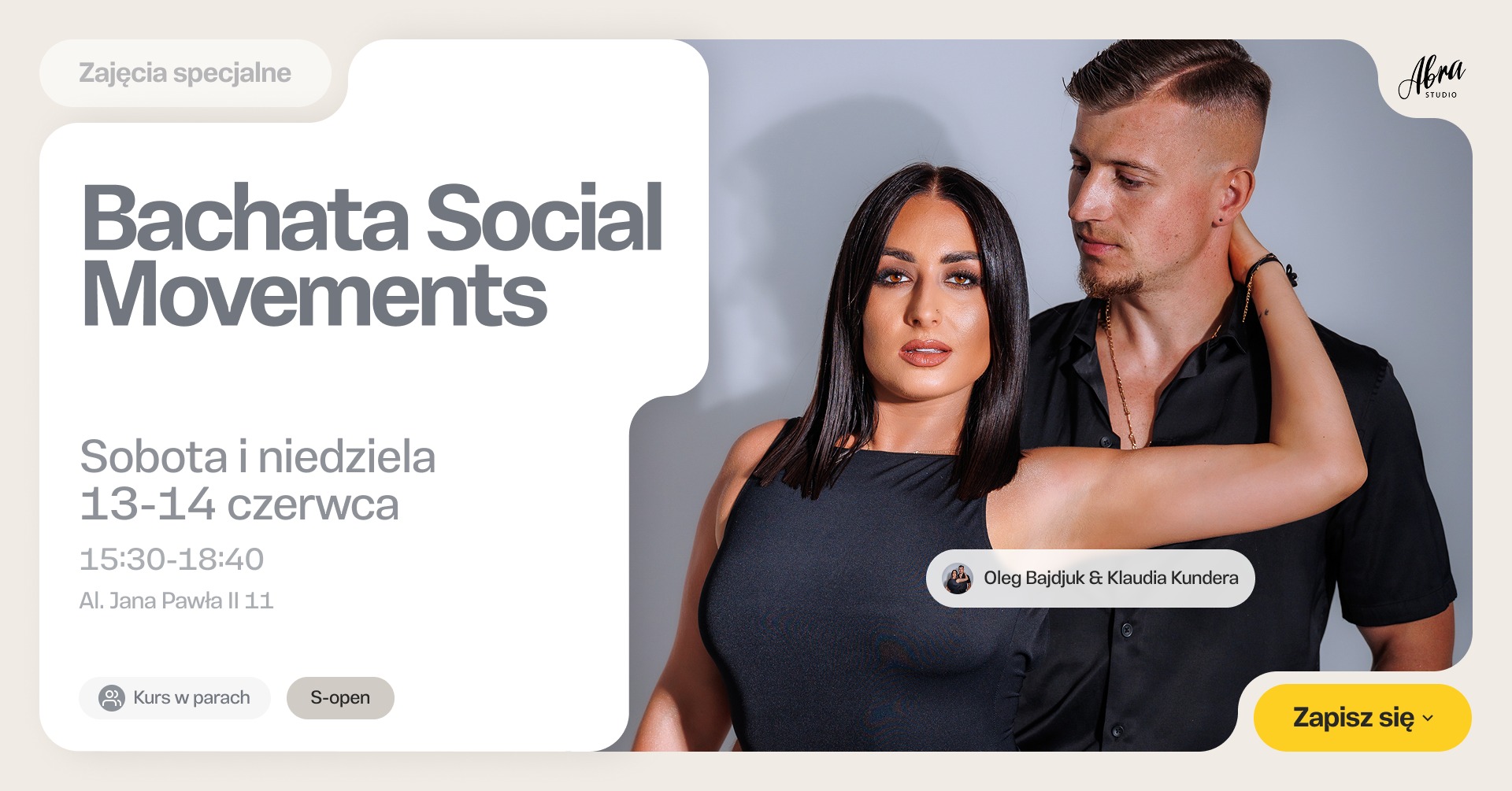 Bachata Social Movement z Klaudią & Olegiem S-open