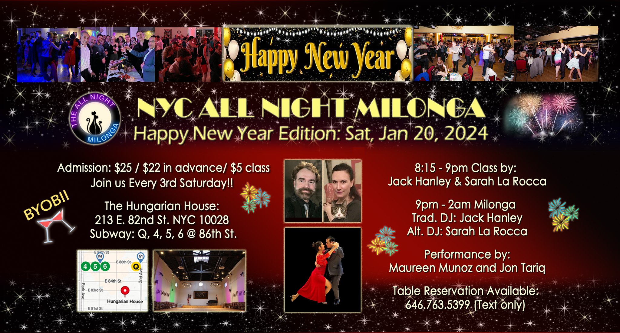 Jan 20 All Night Milonga @ Hungarian House - Happy New Year Edition!!