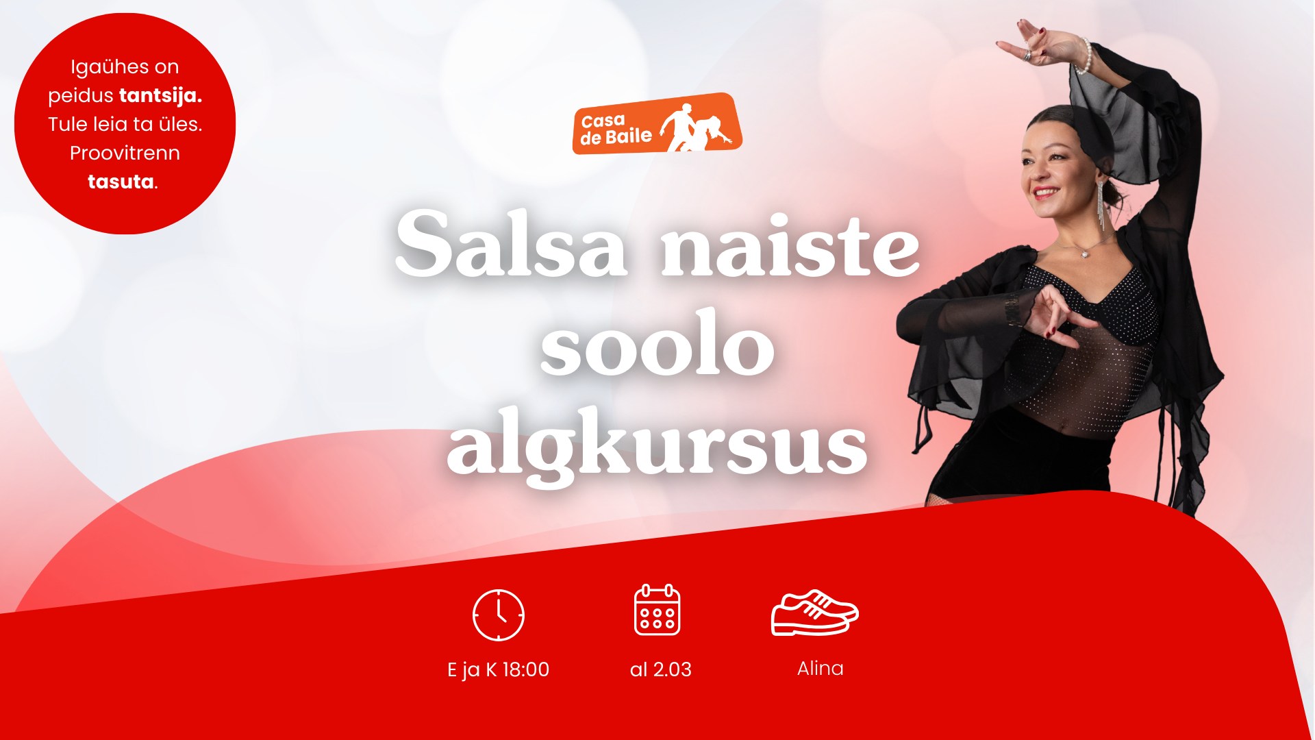 Salsa naiste soolo algkursus @Casa de Baile