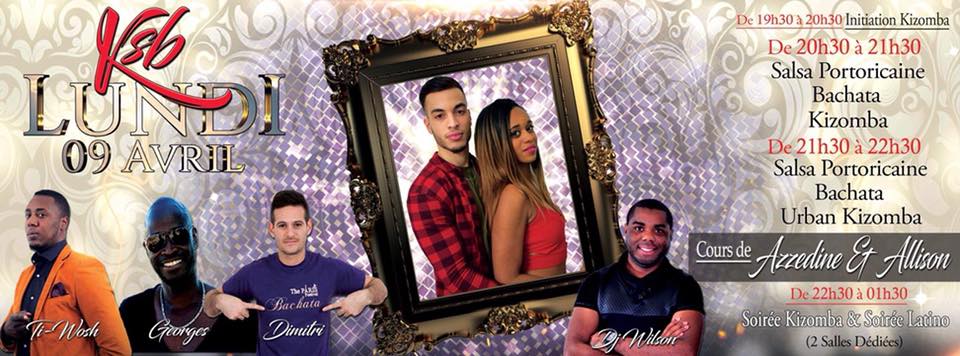 Les Lundis « KSB » (Kizomba, Salsa, Bachata) avec Azzedine & Allison
