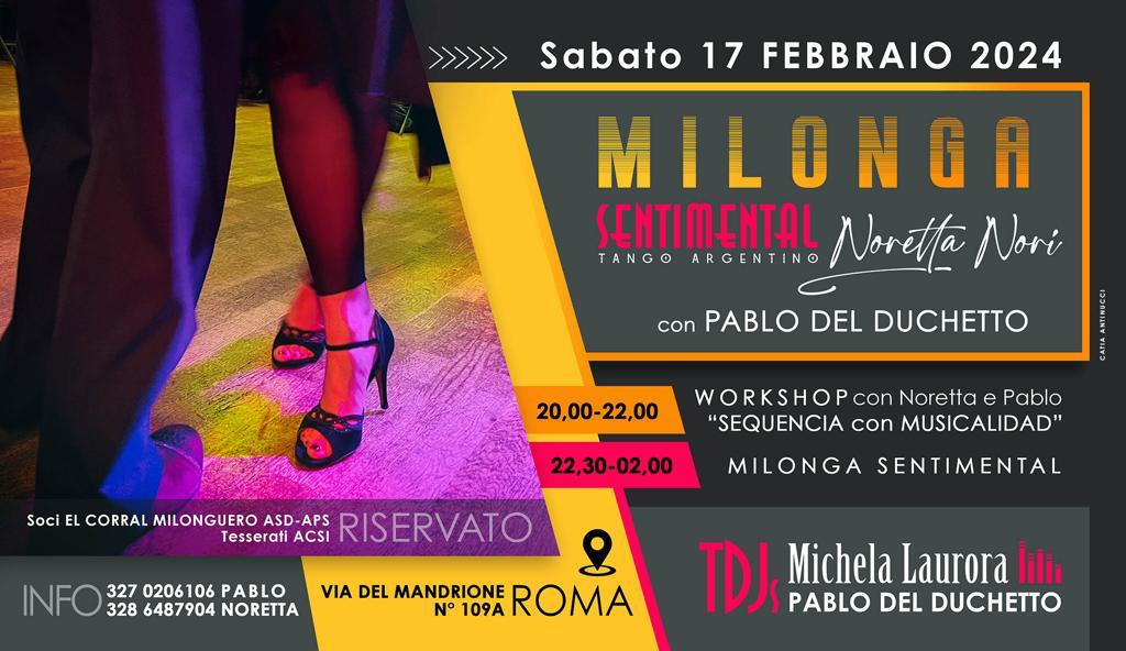 Milonga Sentimental, il sabato milonguero a Roma TDJs Michela Laurora e Pablo Del Duchetto