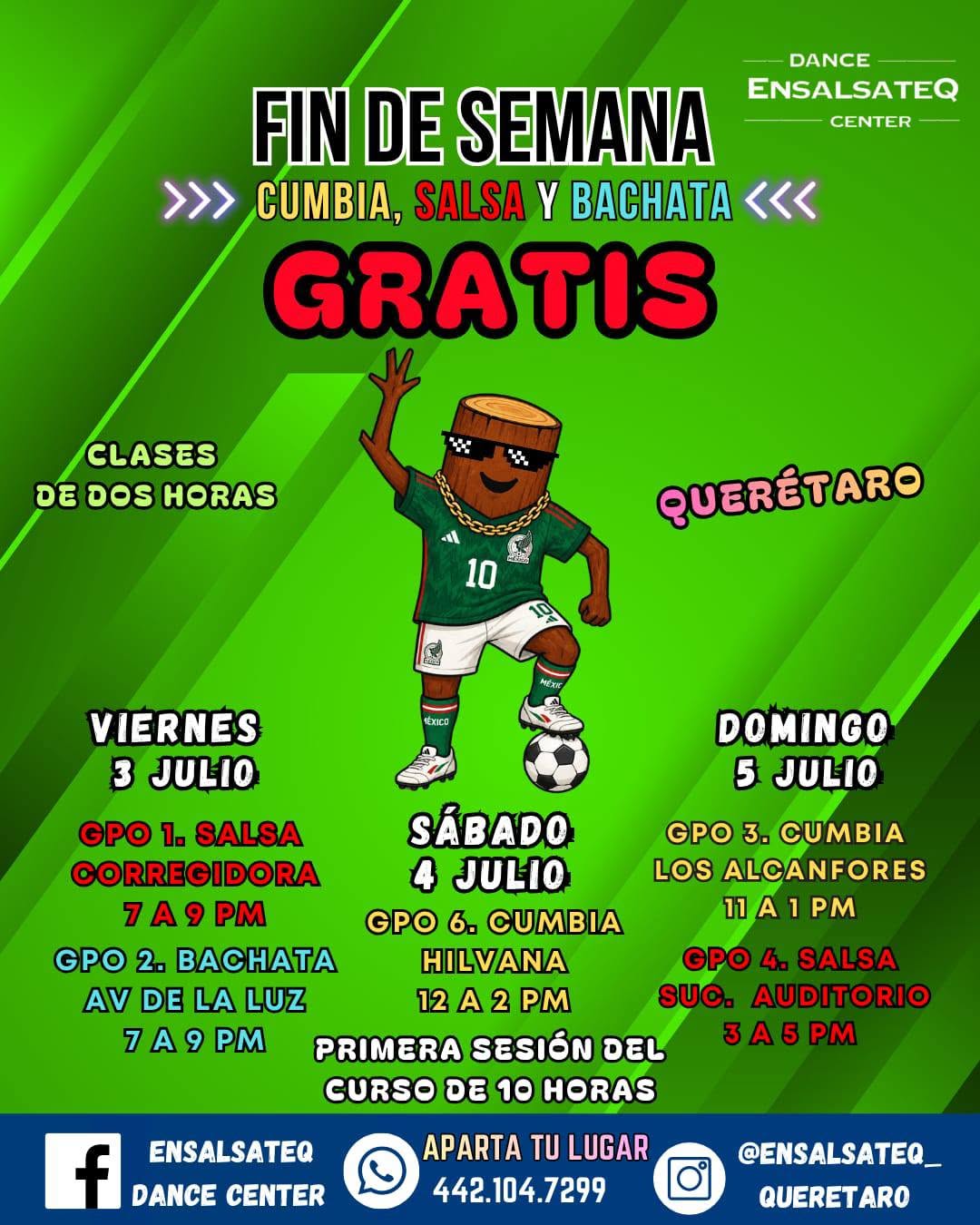 𝗔𝗣𝗥𝗘𝗡𝗗𝗘 𝗔 𝗕𝗔𝗜𝗟𝗔𝗥 𝗗𝗘𝗦𝗗𝗘 𝗖𝗘𝗥𝗢 CUMBIA, SALSA Y BACHATA JULIO 2026