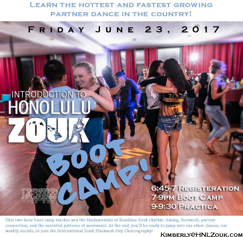 Intro to Zouk Boot Camp at Honolulu Zouk 6 23 17