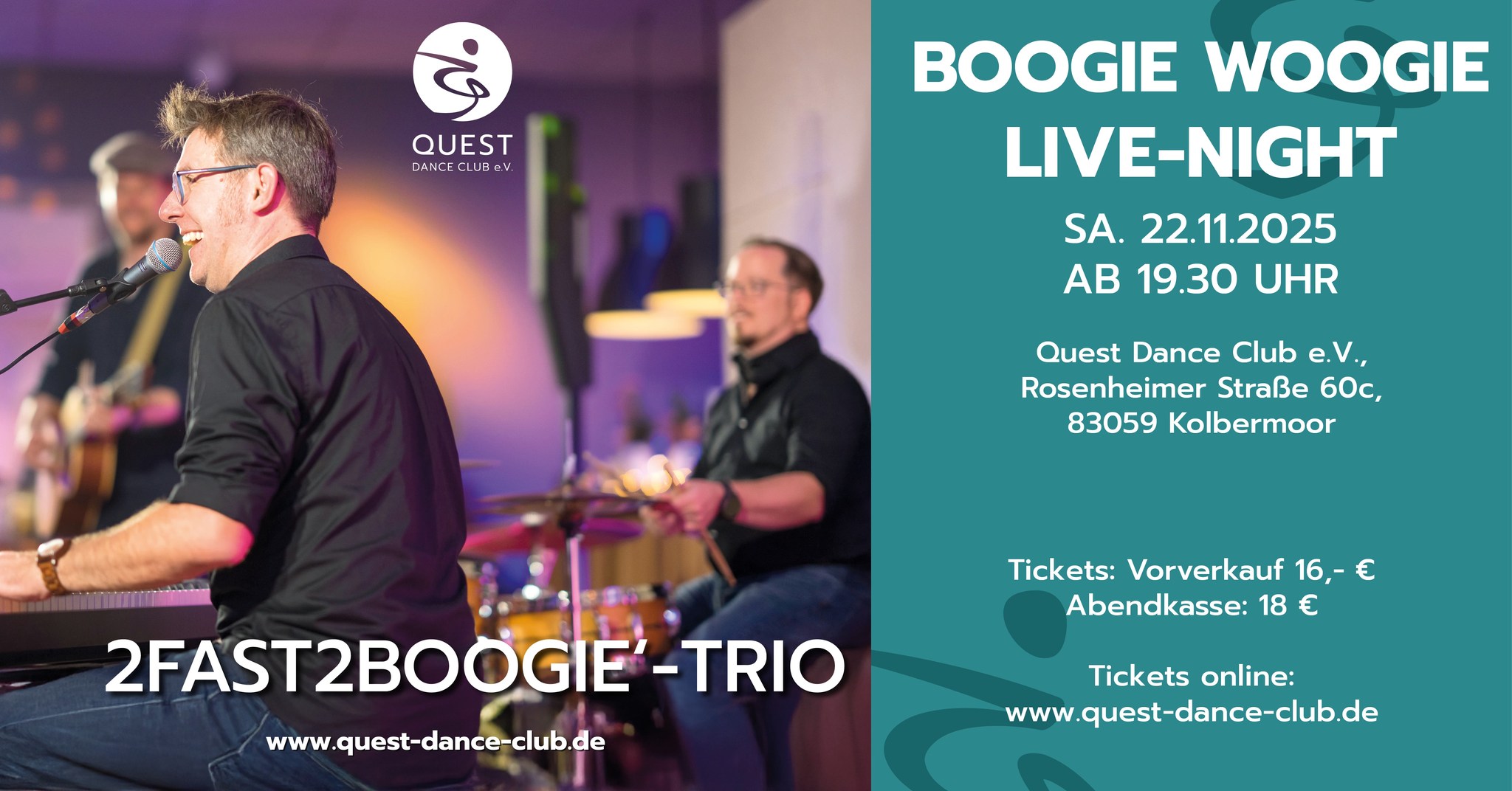 Boogie Woogie Live Night mit dem „2fast2Boogie“-Trio