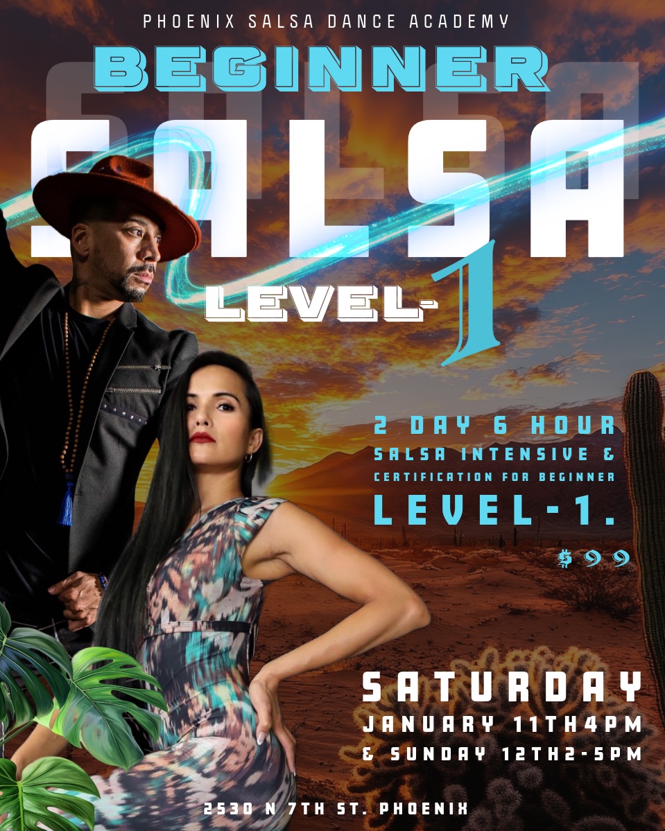 Beginner Level-1 Salsa Syllabus Certification: Phoenix Salsa Dance!