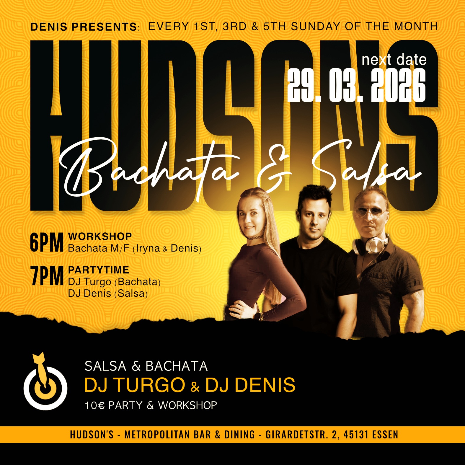 29.03. Hudsons Bachata & Salsa Party in Essen
