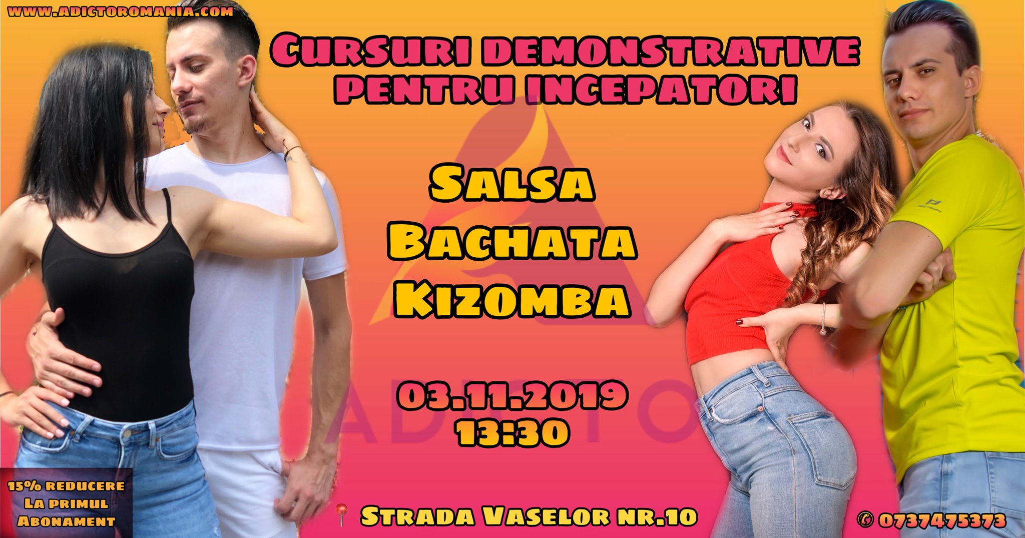 Încearcă gratuit salsa, bachata și kizomba
