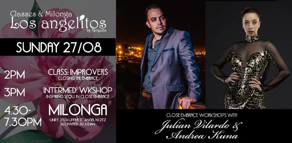 27 08 Los Angelitos Classes & Milonga with Julian Vilardo & Andrea Kuna + Guest DJ Julian