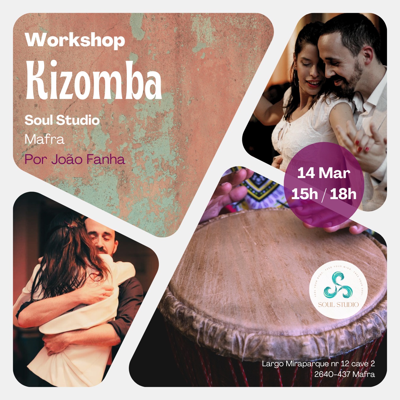 ★ Workshop de Kizomba na Soul Studio de Mafra por João Fanha★