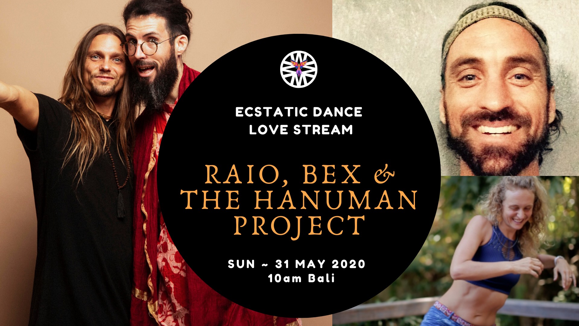 Ecstatic Dance Love Stream ~ Raio, Bex & The Hanuman Project