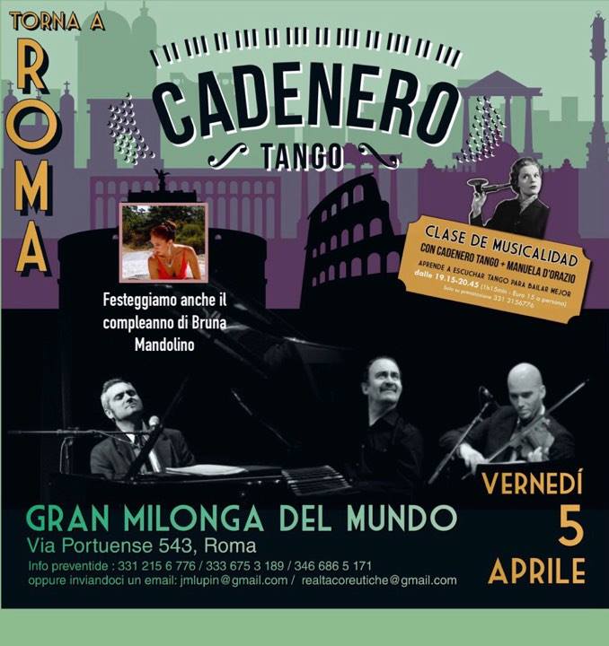 Milonga del Mundo con la Orquesta Cadenero Tango+Clase y Asado