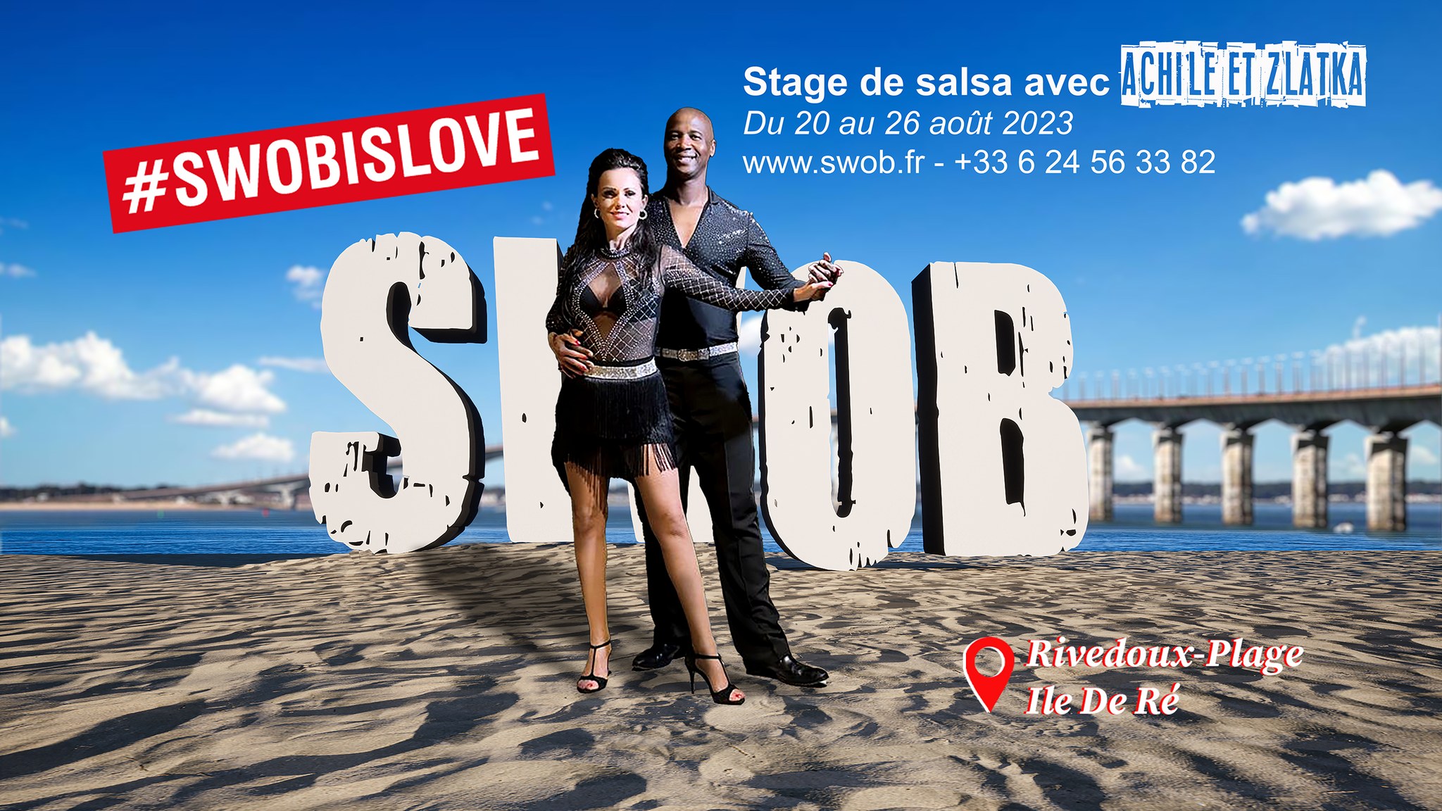 Viens Swober avec Achile et Zlatka- 20 au 26 août 2023 - Cours de Salsa à Rivedoux-Plage (île de Ré)
