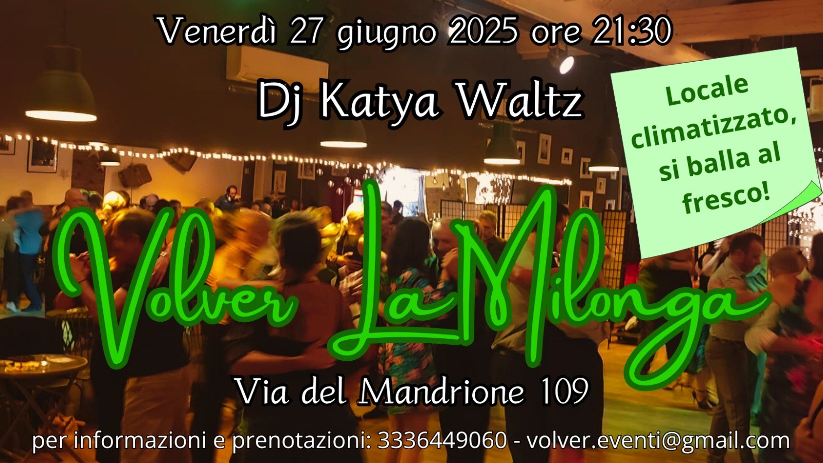 "Volver" La Milonga Milonguera al fresco!