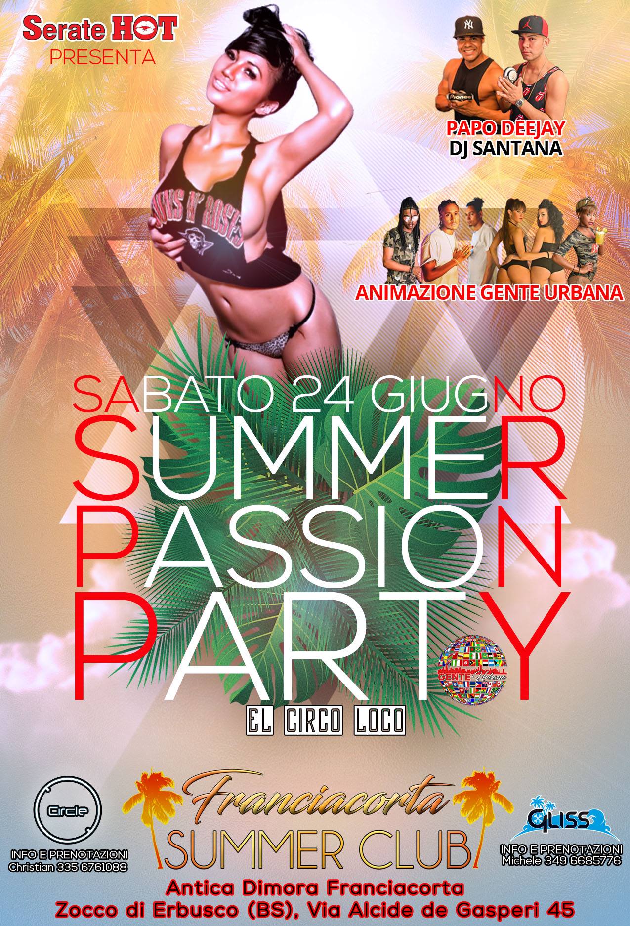 Sabato 24 Giugno El CIRCO LOCO Franciacorta Summer Club