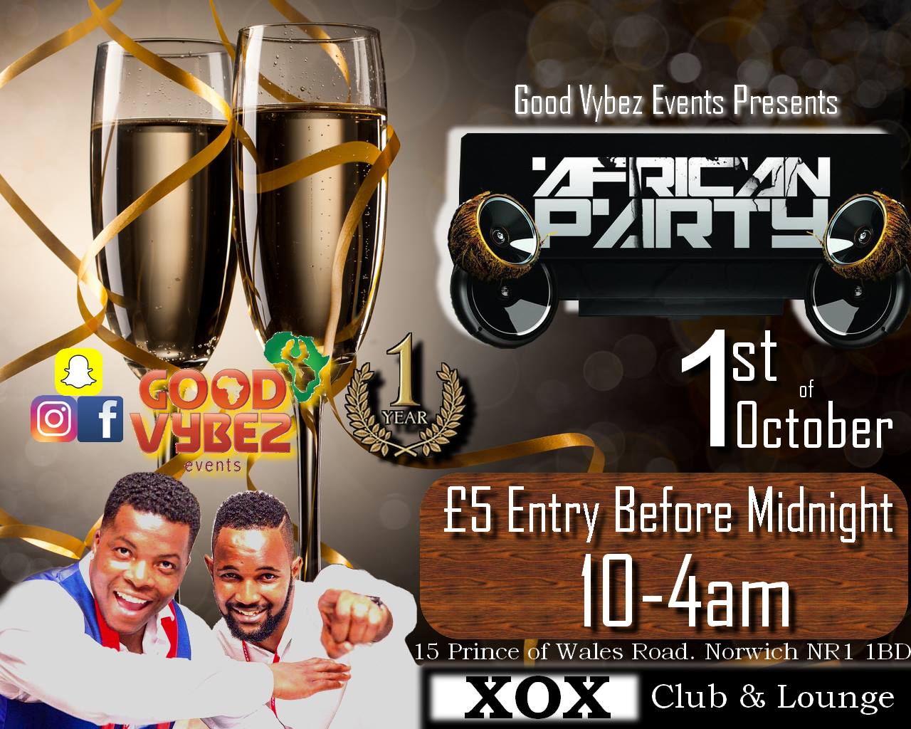 SAT 1st of October ★☆★ Goodvybez 1 Year Celebration★☆★