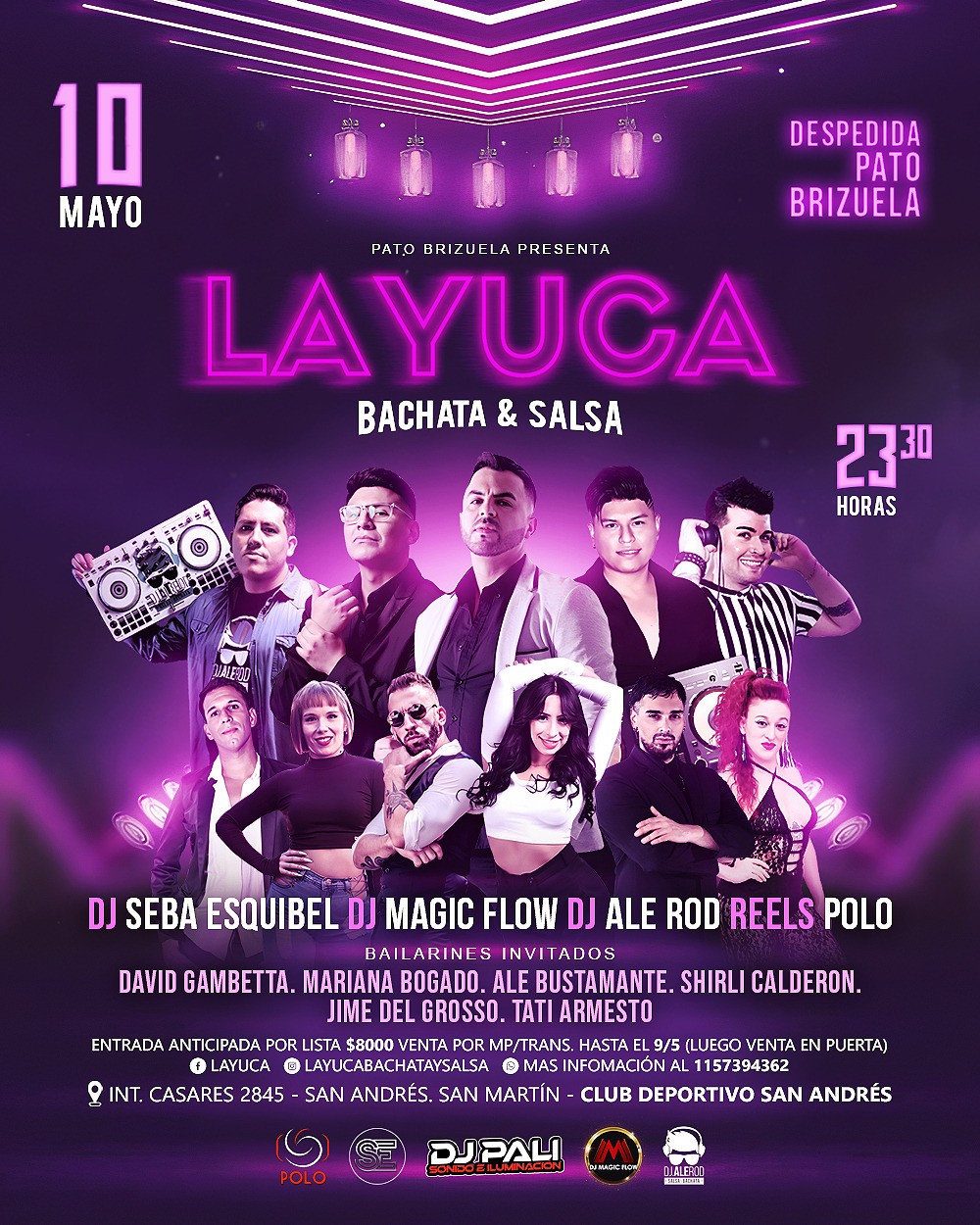 *La Yuca Bachata & Salsa #29 - Despedida Pato Brizuela - Sab. 10 de Mayo 23.30hs - Club San Andres *